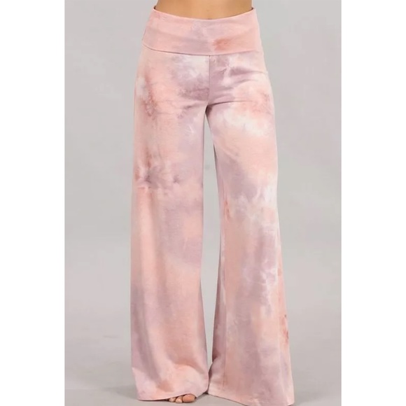 SOLD OUT Lilac Mauve Wide Leg Relaxed Palazzo Lounge Pants - Picture 2 of 6
